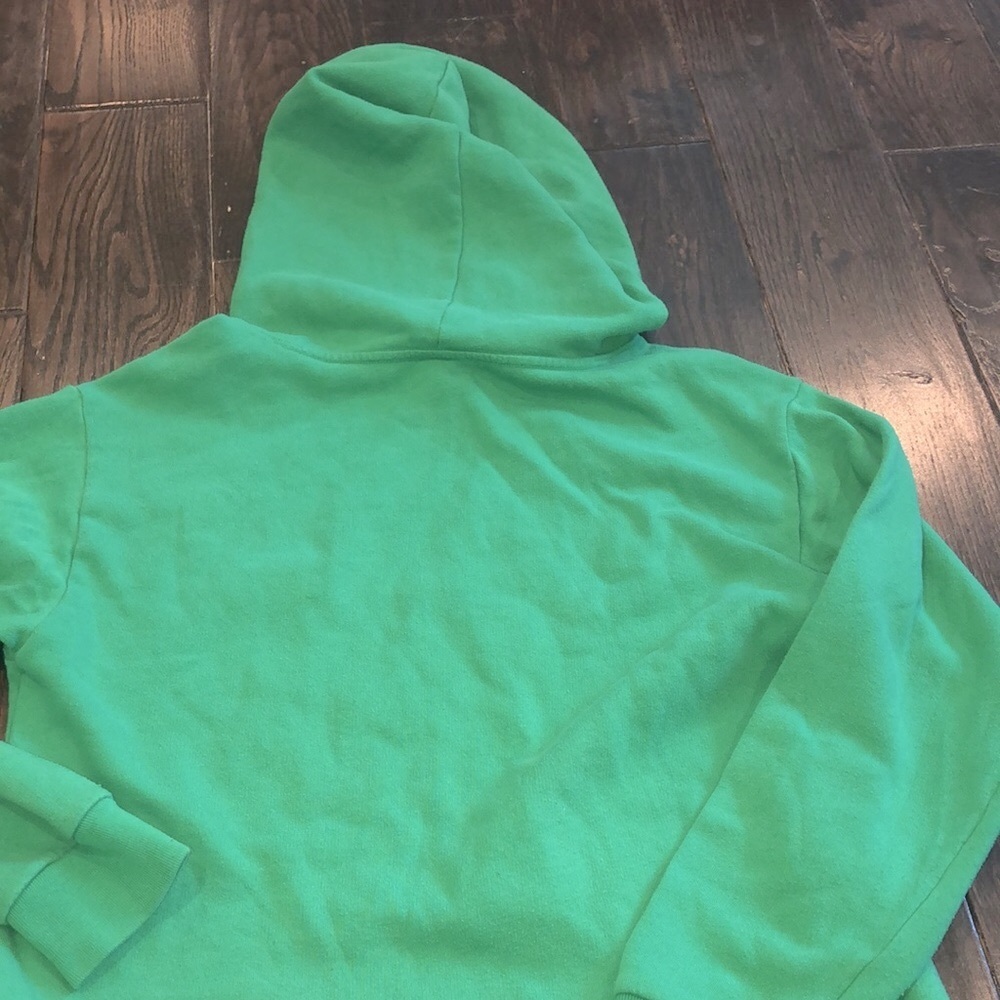 PINK VICTORIAS SECRET green hooded sweatshirt size xsmall - Picture 5 of 5